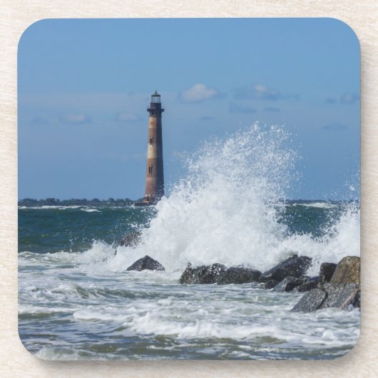 Morris Island Lighthouse Splash Drankjes Onderzetter (Voorkant)