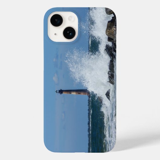 Morris Island Lighthouse Splash i iPhone Case (Achterkant)