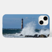 Morris Island Lighthouse Splash i iPhone Case (Achterkant (horizontaal))