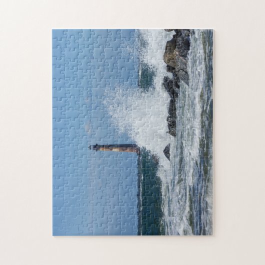 Morris Island Lighthouse Splash Legpuzzel (Verticaal)