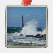 Morris Island Lighthouse Splash Metalen Ornament (Voorkant)