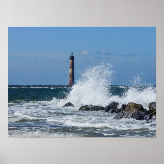 Morris Island Lighthouse Splash Poster (Voorkant)