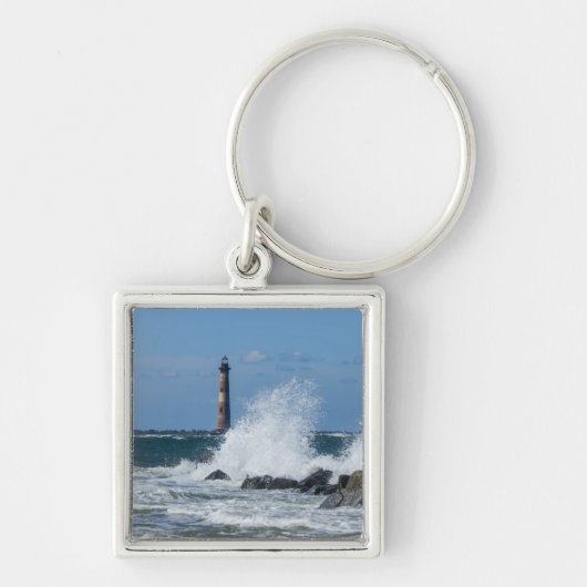 Morris Island Lighthouse Splash Sleutelhanger (Voorkant)