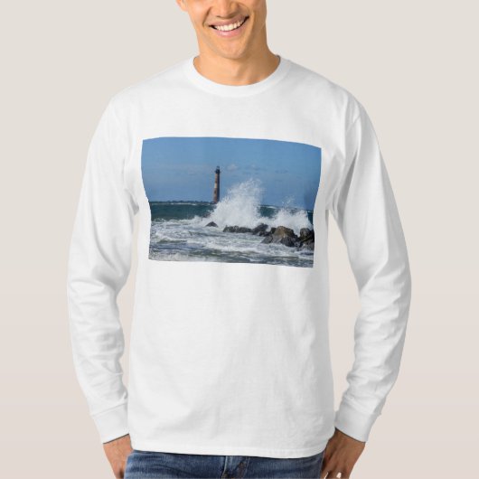 Morris Island Lighthouse Splash T-shirt (Voorkant)