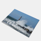 Morris Island Lighthouse Splash Welkom Doormat Deurmat (Schuin)