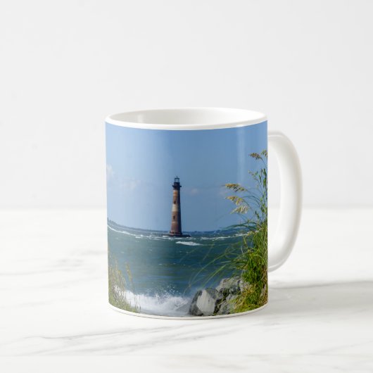 Morris Island Lighthouse Walkway Coffee Mok (Voorkant rechts)