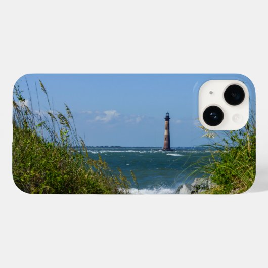 Morris Island Lighthouse Walkway iPhone Case (Achterkant (horizontaal))