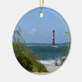 Morris Island Lighthouse Walkway Keramisch Ornament (Links)