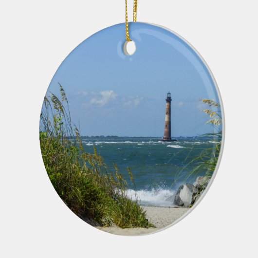 Morris Island Lighthouse Walkway Keramisch Ornament (Links)