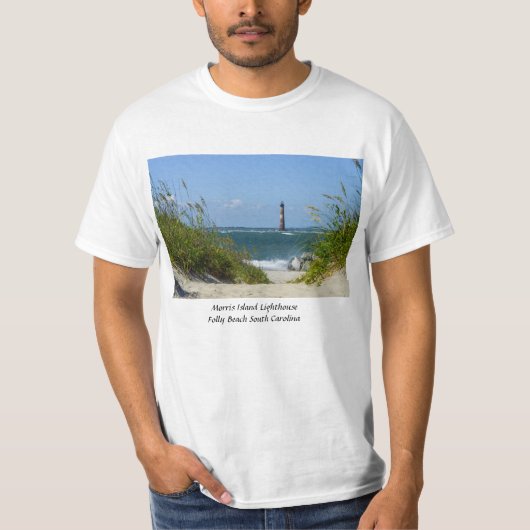 Morris Island Lighthouse Walkway T-shirt (Voorkant)