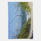 Morris Island Lighthouse Walkway Theedoek (Verticaal)