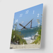 Morris Island Lighthouse Walkway Vierkante Klok (Hoek)