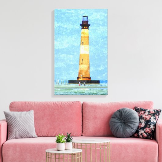 Morris Island Vuurtoren Olie op Canvas (Insitu (Woonkamer))