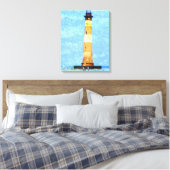 Morris Island Vuurtoren Olie op Canvas Afdruk (Insitu (Slaapkamer))