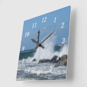 Morris Island Vuurtoren Splash Wandklok (Hoek)