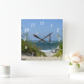Morris Island Vuurtoren Walkway Wall Clock Vierkante Klok (Huis)