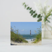 Morris Island Vuurtoren Wandelpad Briefkaart (Staand voorkant)