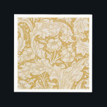 Morris Knoopskruidbloem & Gouden Stengels Servet<br><div class="desc">Dit elegante,  rijke bloemkunstontwerp in Oud-Europese stijl is een digitaal verbeterde versie van het William Morris Bachelor's Button-patroon,  een klassiek behangpatroon dat William Morris in 1892 ontwierp voor zijn Engelse bloemenbehangcollectie.</div>