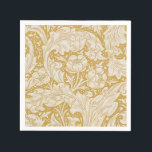 Morris Knoopskruidbloem & Gouden Stengels Servet<br><div class="desc">Dit elegante,  rijke bloemkunstontwerp in Oud-Europese stijl is een digitaal verbeterde versie van het William Morris Bachelor's Button-patroon,  een klassiek behangpatroon dat William Morris in 1892 ontwierp voor zijn Engelse bloemenbehangcollectie.</div>