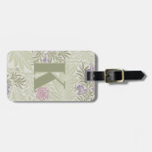 Morris lavendel & roze larkspur patroon bagagelabel (Voorkant horizontaal)