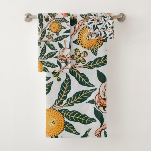 Morris Light Achtergrond Antiek Pomegrana Pattern Bad Handdoek (Insitu)