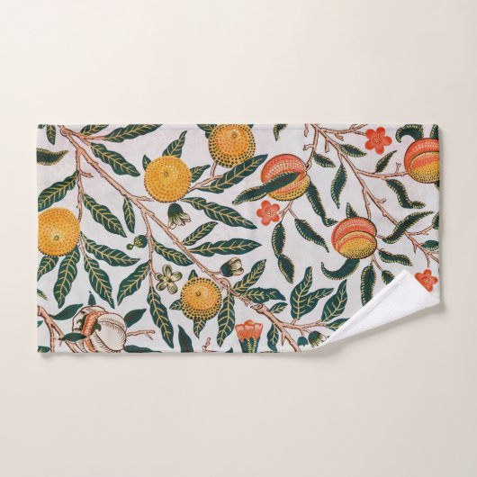 Morris Light Achtergrond Antiek Pomegrana Pattern Bad Handdoek (Handdoek)