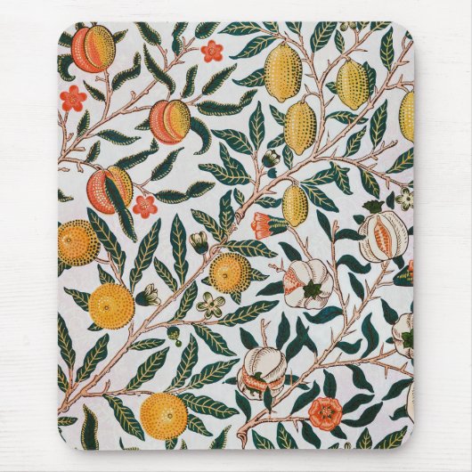 Morris Light Achtergrond Antiek Pomegrana Pattern Muismat (Voorkant)