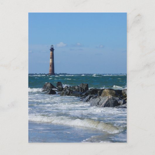Morris Lighthouse Folly Beach Briefkaart (Voorkant)