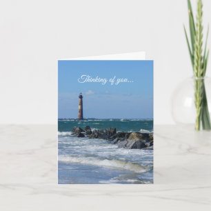 Morris Lighthouse Folly Beach denking of you Kaart
