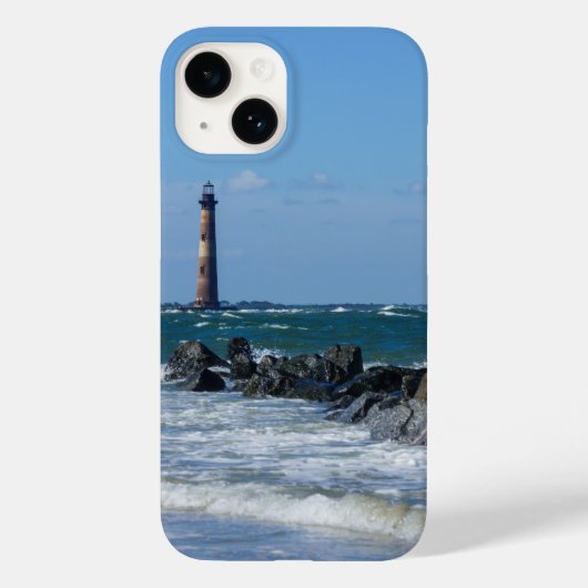 Morris Lighthouse Folly Beach iPhone Case (Achterkant)