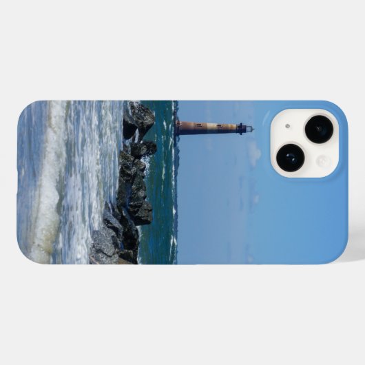 Morris Lighthouse Folly Beach iPhone Case (Achterkant (horizontaal))