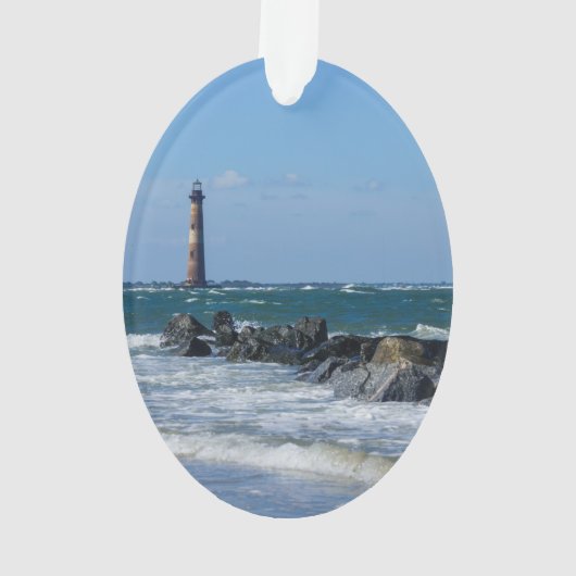 Morris Lighthouse Folly Beach Ornament (achterkant)