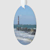 Morris Lighthouse Folly Beach Ornament (voorkant)