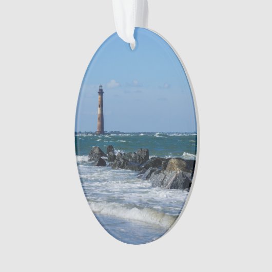 Morris Lighthouse Folly Beach Ornament (voorkant)
