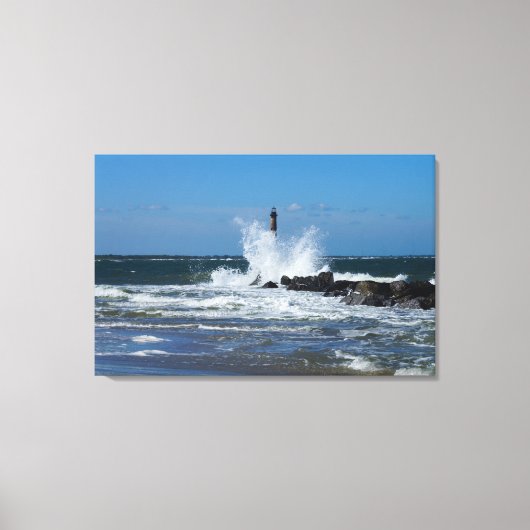 Morris Lighthouse Splash Canvas Afdruk (Voorkant)