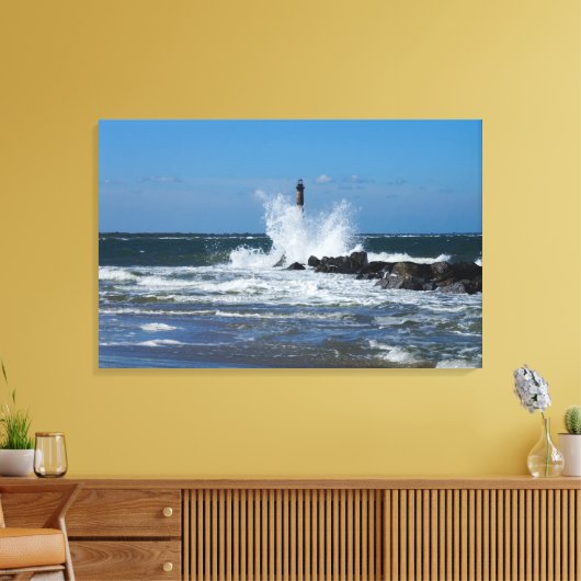 Morris Lighthouse Splash Canvas Afdruk (Insitu (Woonkamer))