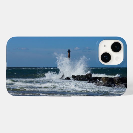 Morris Lighthouse Splash iPhone Case (Achterkant (horizontaal))