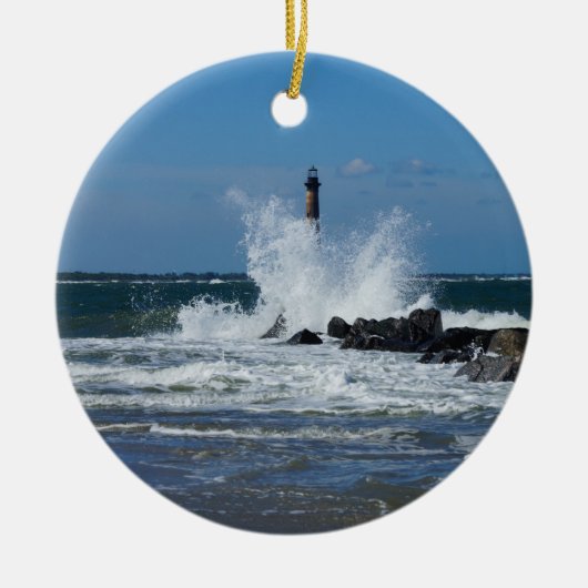 Morris Lighthouse Splash Keramisch Ornament (Voorkant)
