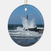 Morris Lighthouse Splash Keramisch Ornament (Links)