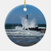 Morris Lighthouse Splash Keramisch Ornament (Achterkant)