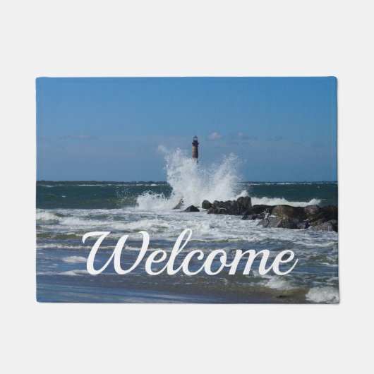 Morris Lighthouse Splash Welkom Doormat Deurmat (Voorkant)