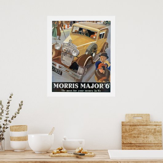 Morris Major '6' Automobile Ad Poster (Keuken)