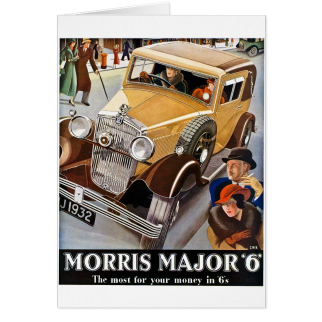 Morris Major 6 -  British Auto Advert (Voorkant)