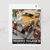 Morris Major 6 -  British Auto Advert Briefkaart (Voorkant / Achterkant)
