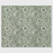 Morris Marigold Vintage 1875 Groene Bloembloem Cadeaupapier (Vlak)