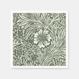 Morris Marigold Vintage 1875 Groene Bloembloem Servet
