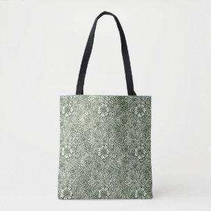 Morris Marigold Vintage 1875 Groene Bloembloem Tote Bag