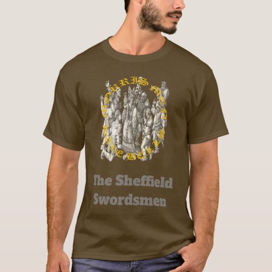 Morris Men Have Bells Medieval Art Ancient Text T-shirt (Voorkant)