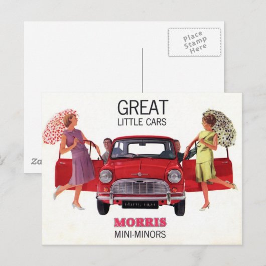 Morris Mini Minor 1963 Briefkaart (Voorkant / Achterkant)