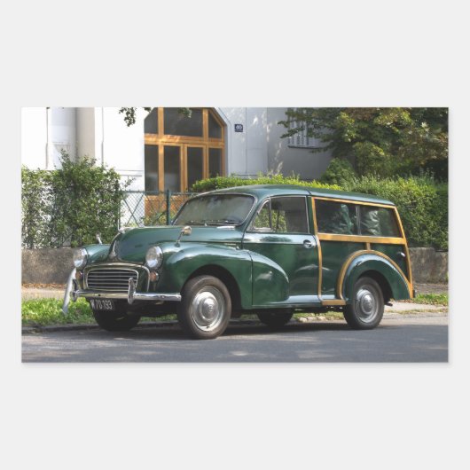 Morris Minor 1000 Traveler Rechthoekige Sticker (Voorkant)